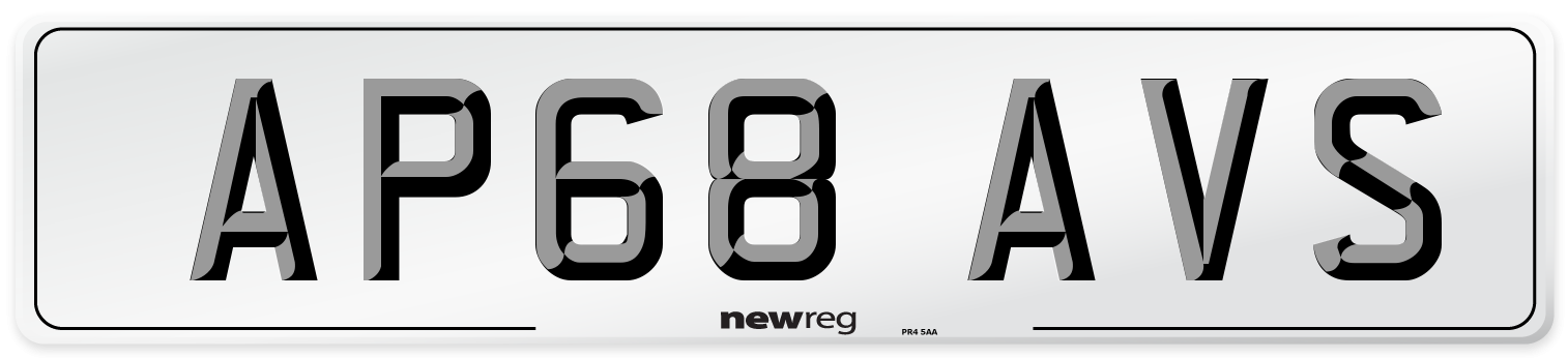 AP68 AVS Number Plate from New Reg